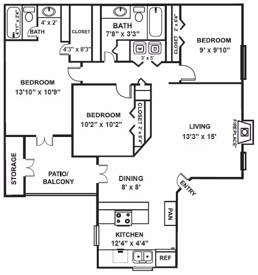 The Buckingham 1207 floor plan